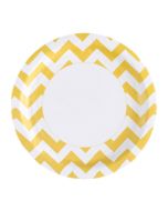 assiette chevron jaune