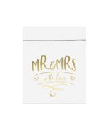 x6 boîtes en carton Mr and Mrs pour cadeaux invité
