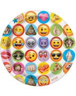 8 Assiettes Emoji - 23 cm