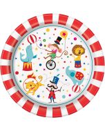 8 assiettes anniversaire cirque