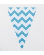 5 fanions chevron 15 x 21 cm – turquoise