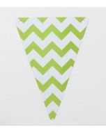 5 fanions chevron 15 x 21 cm – anis