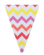 5 fanions chevron 15 x 21 cm – multicolore