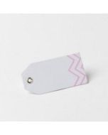 12 étiquettes chevron 6 x 3 cm – rose