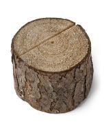 Porte menu bûche de bois - 5,5 cm