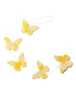 Guirlande papillons jaune - 1.20m 