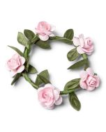 petite couronne fleurs papier rose