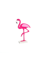 Flamant rose en bois - 17 cm