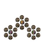 7 badges Anniversaire 80 ans - noir