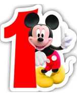 Bougie d'anniversaire n°1 - Mickey Playful