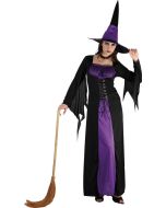 Costume femme sorcière violet - Taille unique