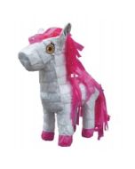 Piñata poney - blanc et rose