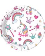 8 assiettes licorne magic party