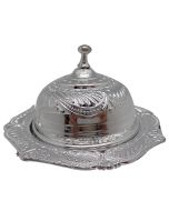 Tajine orientale couleur argent