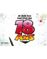 Tablier + stylo "18 ans"