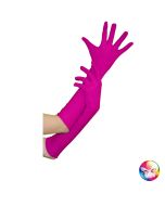 Paire de longs gants fuchsia