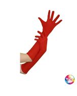 Paire de longs gants rouges