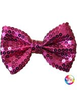 Noeud papillon paillettes - Fuchsia