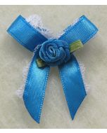 Boutonnières en satin - turquoise