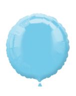 ballon rond bleu pale