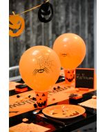 lot de 8 ballons Halloween orange à prix discount !