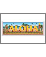 Bannière pour déco de salle - "Aloha" - Thème Hawaï