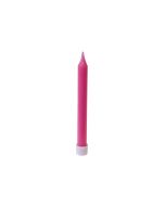 10 bougies lisses fuchsia + bobèches