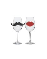 2 verres à vin – Lèvres et Moustaches