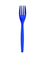 20 fourchettes bleu transparent
