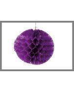 Boule déco à suspendre - violet - 30 cm Ø