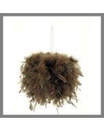 Boule de plumes chocolat - 20 cm