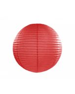 Boule en papier rouge 25 cm