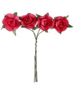 20 Minis roses papier - fuchsia pas chères
