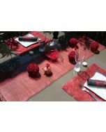 Chemin de table sinamay - bordeaux