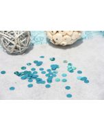 Confettis de table ronds turquoise
