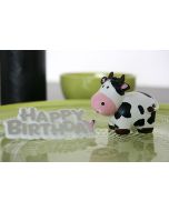 Figurine pour gâteau vache ou cochon - 5 cm 