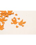 Confettis de table "Colombes coeur" - Orange