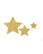 6 étoiles pailletées - or