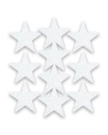 8 étoiles pailletées blanches