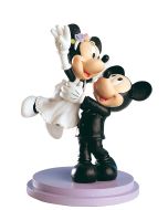 Sujet mariés Mickey et Minnie sautant en l'air