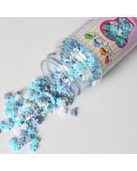 Mini confettis gâteau flocon de neige en sucre blanc et bleu 50 g - 2