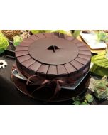 Gâteau carton 24 parts à dragées, couleur Chocolat