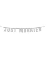 Guirlande just married argent brillant