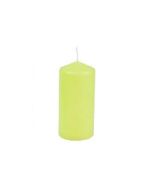 6 bougies pilier mat - couleur vert clair - 15 x 6 cm