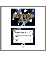 Lot de 8 invitations Hollywood 