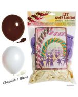 Guirlande de ballons blanc et chocolat