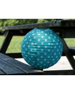 lampion pois turquoise