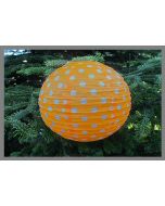 Lampion pois - orange - 25 cm