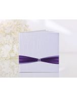 Livre d’or mariage ruban violet