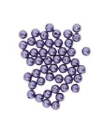 100 minis perles nacrées enfilables prune 6 mm